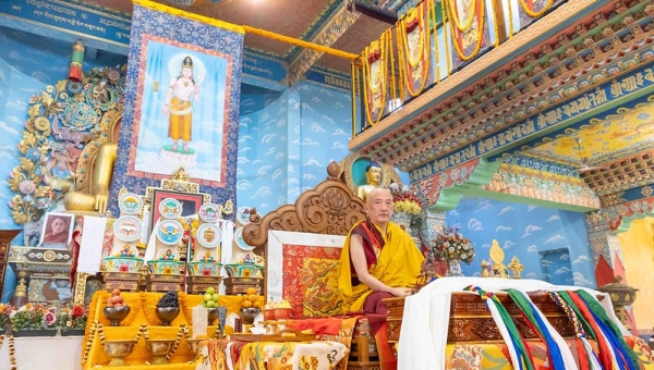 Kyabgön Drung Goshir Gyaltsab Rinpoche Inaugurates the 9th Arya Kshema and Presides over the Ritual for the Nuns’ Dharma to Flourish