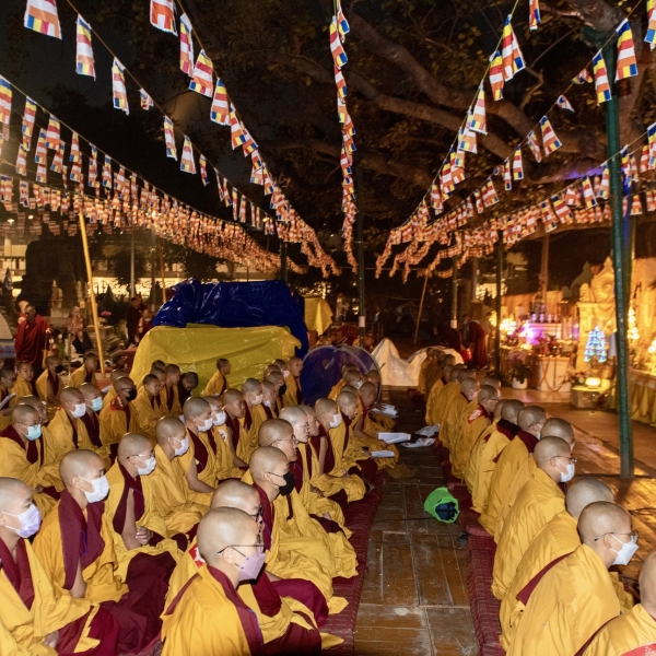 10th Arya Kshema Begins at the Mahabodhi Stupa with Sojong Vows and Offerings
